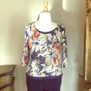 Coldwater Creek 3/4 Novelty Tee Shirt